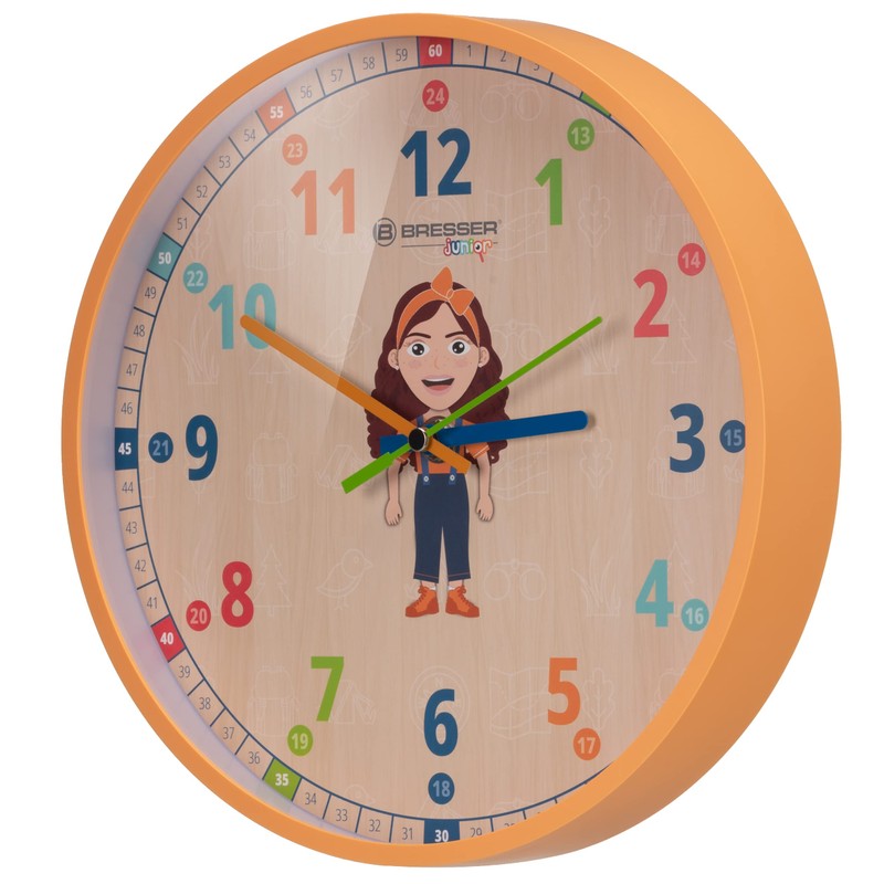 Bresser Junior Children's Wall Clock - Silent - with Flora,