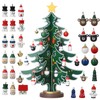 Tabletop Wooden Christmas Tree - Upgraded Small Christmas Tree with