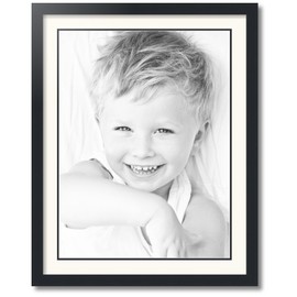 Art to Frames Double-Multimat-654-824/89-FRBW26079 Collage Photo Frame Double Mat with 1 - 18x24 Openings and Satin Black Frame