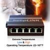 keepLiNK 5-Port Industrial Ethernet Switch, Unmanaged 10/100Mbps DIN-Rail Network Switch,