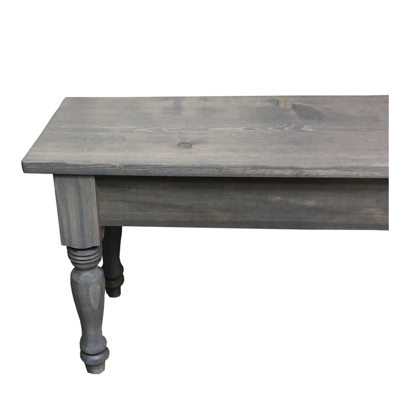 Ezekiel and Stearns Driftwood Grey English Farmhouse Bench (48)