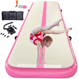 Air Track Gymnastics Tumbling Mat 10ft 13ft 16ft 20ft Tumble Track Gymnastics Mats 4/8 Inch Thickness with Electric Pump Gymnastics Equipment for Home