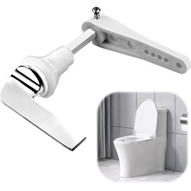 Zinc Alloy Toilet Cistern Handle, Metal Toilet Flush Handle Replacement, Easy to Install WC Cistern Tank Handle, Universal Water Tank Handle, Adjustable Plastic Cistern Lever Fitting Arm for Flusher