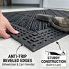BOVEU Heavy-Duty Outdoor Door Mat– Modular Interlocking Bristle Boot Scraper