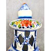 Generic Portuguese Pottery Hand Painted Alcobaça Ceramic Wall Lantern (Large)