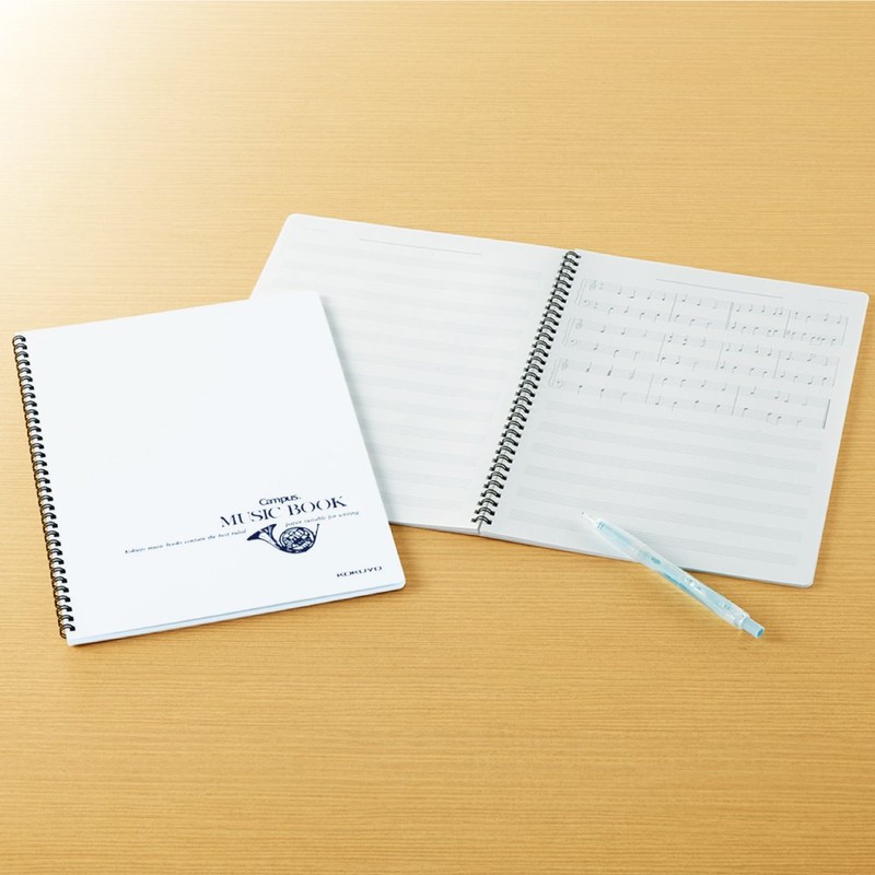コクヨ ノート キャンパスノート 音楽帳 ツインリングとじ A4 五線譜 12段 オン-T10