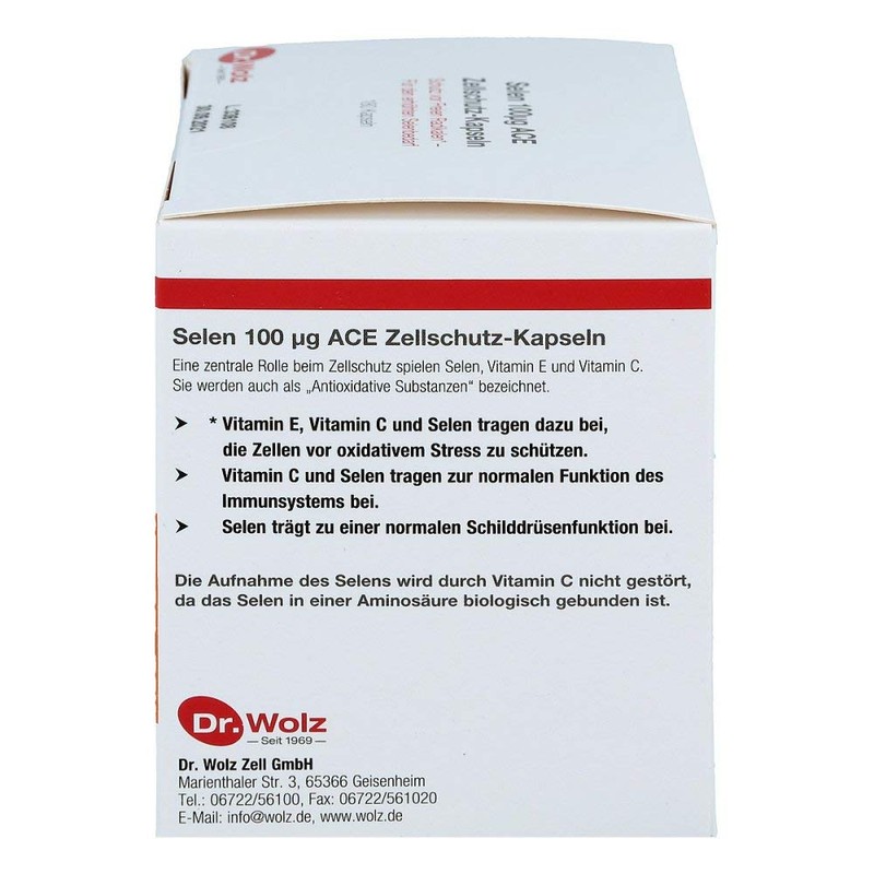 Selen ACE 100 µg von Dr. Wolz, Selen-Kapseln mit Vitamin