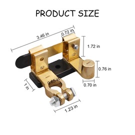 Zpana 12V 24V Car Battery Disconnect Switch, 250A Knife Blade Vehicle Top Post Negative Terminal Power Kill Isolator, Auto Batteries Cut Off Master Switches, Universal for RV ATV Truck