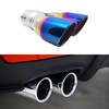 ZYHW 2Pcs Universal Dual Exhaust Tip - 2.4 inch Inlet,