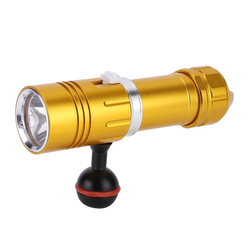 L2 LED Flashlight Torch 100M Diving Waterproof for Camping Stepless