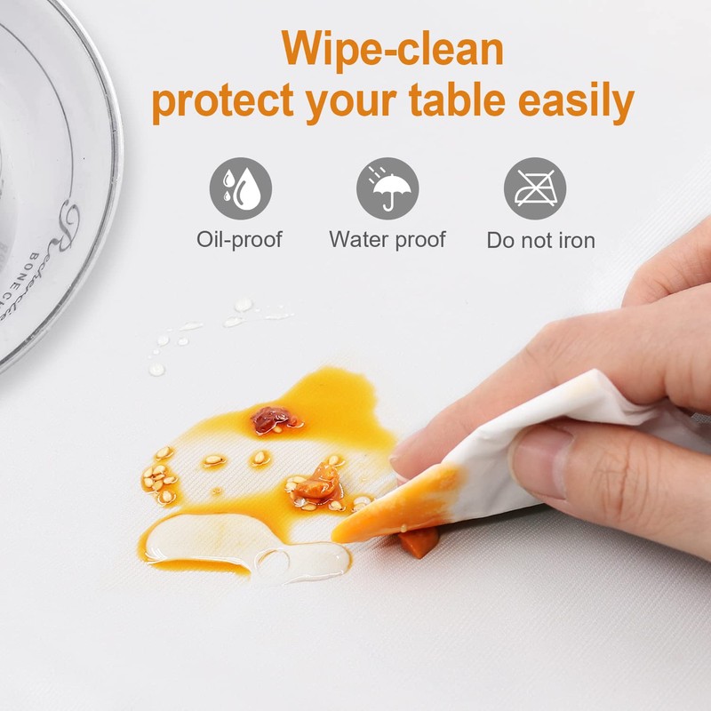 Newthinking PVC Table Cloth Wipe Clean Tablecloth Plastic Waterproof Table