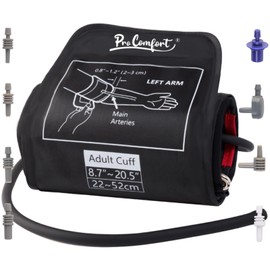 Pro Comfort Extra Large Blood Pressure Cuff 8.7-20.5" (22-52 CM)，Compatible with Most Automatic Blood Pressure Monitors, XL BP Replacement Cuffs for Adult Big ARM, with 8 Connectors