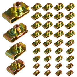 80 Piece U-Clip Nut Set for Auto Car, M4 M5 M6 M8 U-Nut Assortment Kit, Suitable for Dashboard, Door Panel, and Interior of Cars and Motorcycles