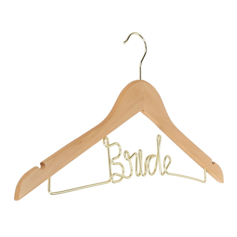 Wedding Hanger Anti Slip Wooden Clothes Hanger Iron Clothing Hanger
