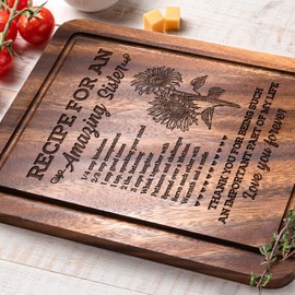 Leebbsin Sister Gifts from Sister/Brother, Sister Birthday Gifts- Wooden Chopping Board Engraved with Heartwarming Message- Big Sister Gifts, Birthday Gifts for Sister/Sister in Law, 11"*8.5"
