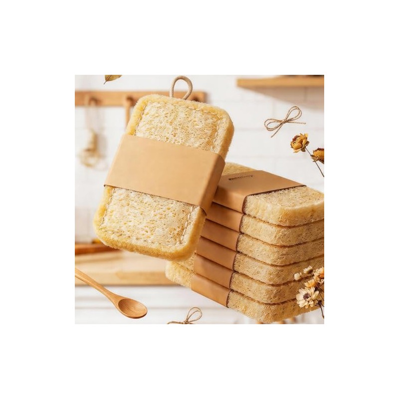 Esponja Lufa Natural para Platos 8x13cm para for suave Esponja