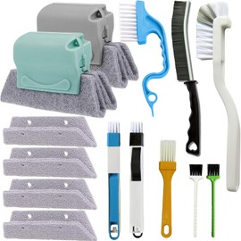 14Pcs Window Track Cleaning Tools, Deep Clean Groove Gap cleaning brush Kit for Window/Door Tracks, Sliding Doors, Tile Lines, AC Vents, Keyboards