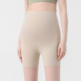 Seamless 3/4 Length Plus Size Maternity Yoga Leggings Leggings Light Beige/2XL 2ea