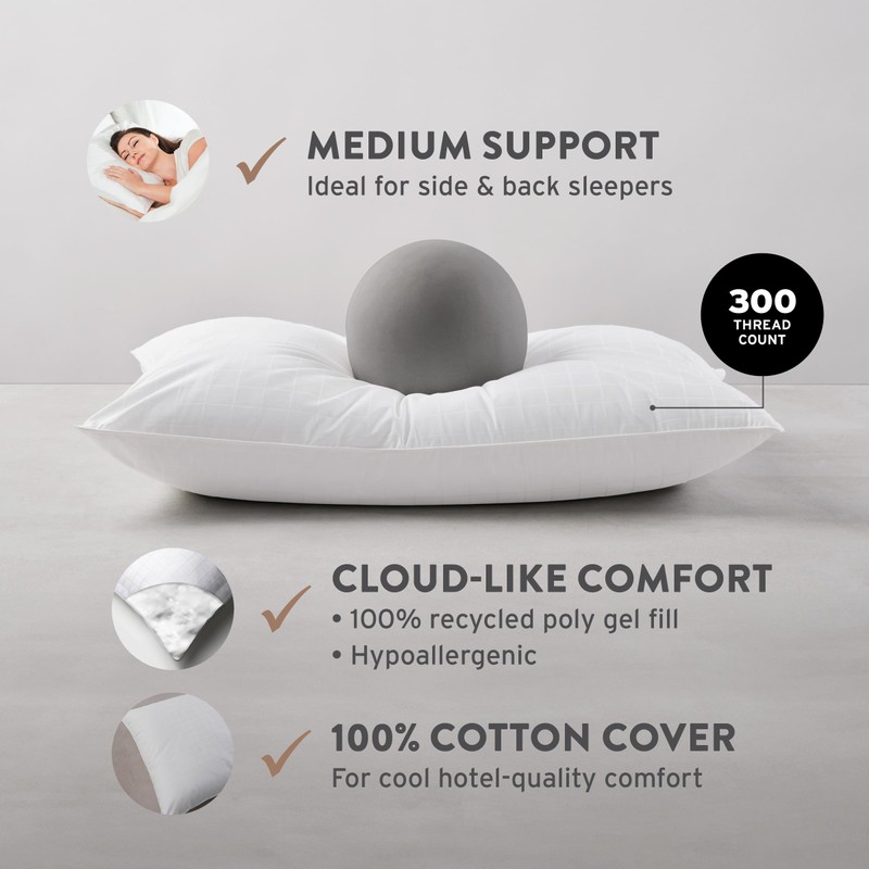 Sobel Westex: 2 Pack Hotel Sobella Bed Pillows for Sleeping