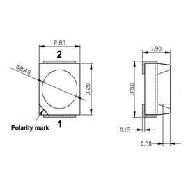 50Pcs Green Ultra Bright SMD LEDs Surface Mount LEDs Diodes Chip for Vehicle Display (Dashboard) Lighting, DJ Equipment