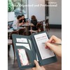 Green Server Book with Zipper Pocket and Magnetic Closure Server