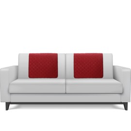 Panelee 2 Pcs Headrest Cover for Recliner Chair Sofa Headrest Cover Head Protector Furniture Protector for Recliner Sofa Slipcovers(Burgundy)