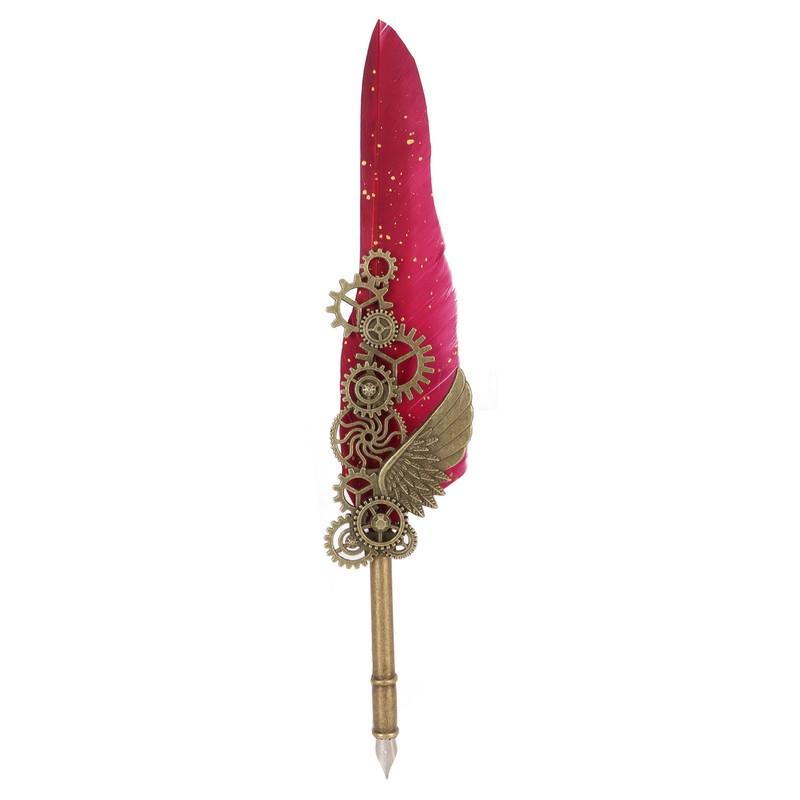 Quill Pen and Ink Set Retro Punk Gear Style Smoothly