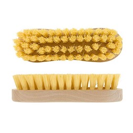 Elliott Wooden Scrubbing Brush with Curved Grip Handle, Durable Hard Synthetic Fibres, Ideal for Laundry, Carpet Cleaning and Scrubbing Hard and Laminate Floors