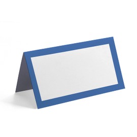 Inkdotpot Pack of 24, Solid Tent Tables Place Cards for Table Setting for Wedding Thanksgiving- Christmas Holiday Catering Buffet Food Table Tents- Wedding Name Escort Cards (Blue)