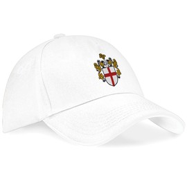 Purple Print House Embroidered English Shield Cap England Cross & Knight Unisex Baseball Hat for Men Women, One Size, Black/Red