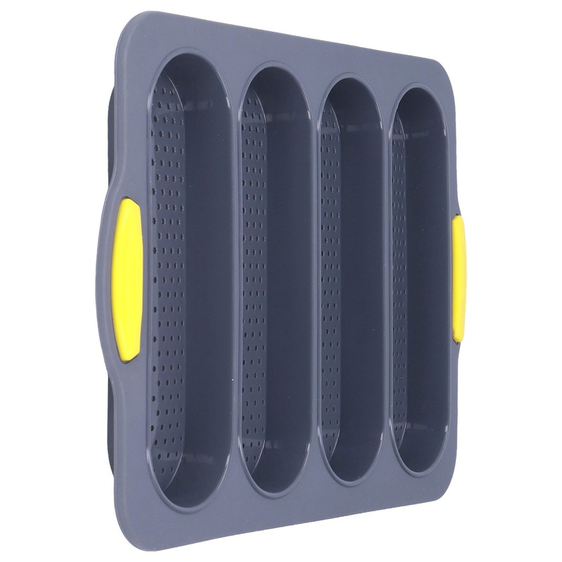Baguette Mold 4 Grooves Silicone Soft Smooth Surface Bread Mould