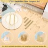 7 Pieces Plate Hangers for Wall - 6/8/10/12 Inch Invisible