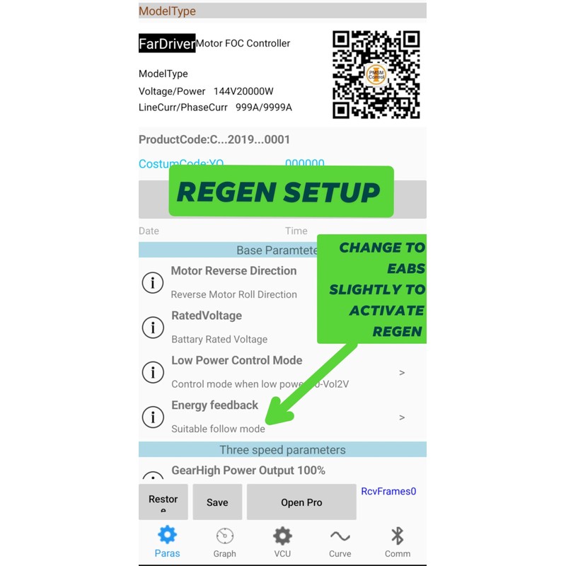 3 Speed with Button for Boost or Regen for Fardriver
