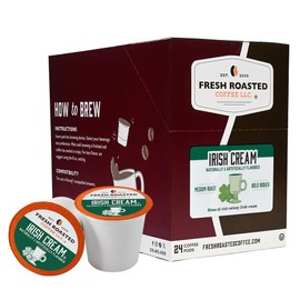 Fresh Roasted Coffee, Irish Cream, Flavored Coffee Pods, K-Cup Compatible, 24 Count