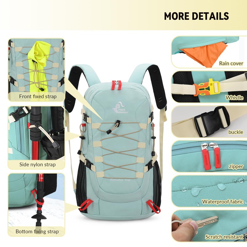 Bseash - Mochila impermeable de 40 l con cubierta de