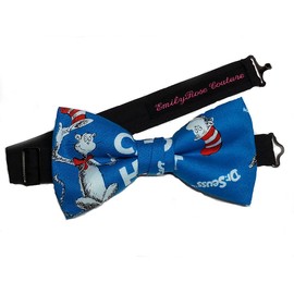 EmilyRose Couture Special Characters Bow Ties (Medium-6 to 12 Year Olds, Cat in the Hat)