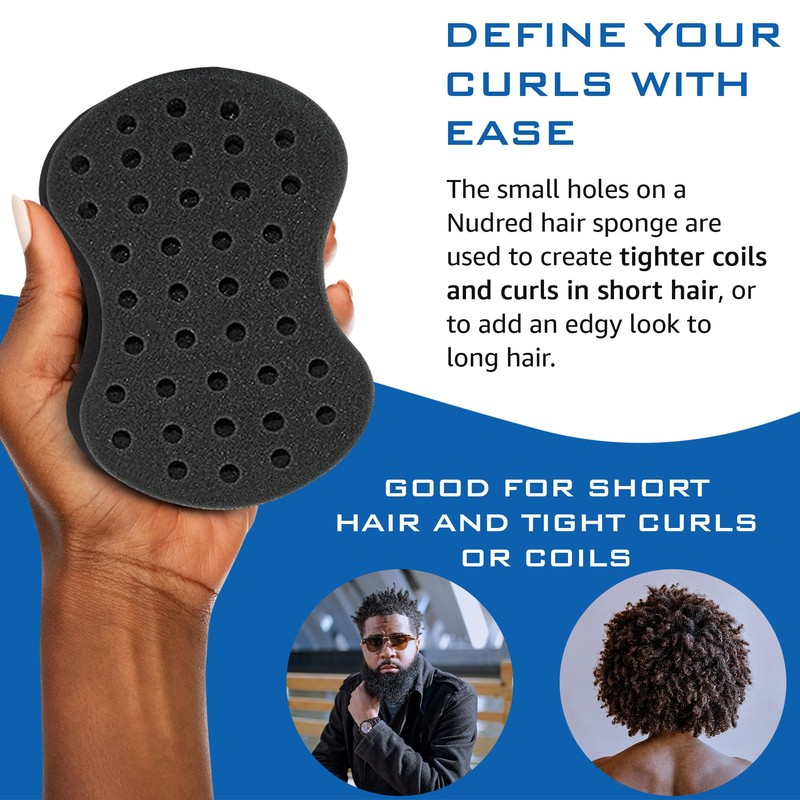 NuDred Hair Brush for Black Men and Women, Twisting Sponge