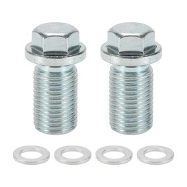 RATCHROLL 1 Set Universal Oil Drain Plug Anti Leakage 1.3" Height Oil Pan Drain Bolt Screw Thread Repair with Gasket Silver Tone Steel Aluminum M12x1.5