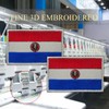 2PCS Americas Paraguay Flag Patch Embroidered Morale Patch Military Tactical