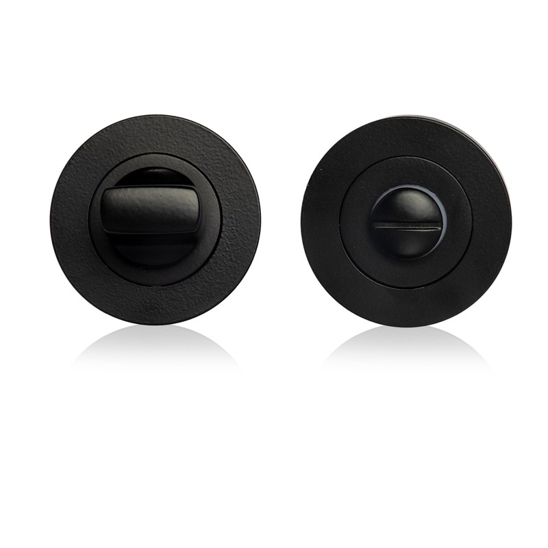 XFORT Matt Black Thumb Turn and Release Set, Bathroom Thumb