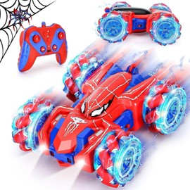 JIUS@FF Coche Spider RC para Niños, Coche Acrobático De Juguete con Barra De Luz, Coche RC De 2,4 GHz, Juguete Recargable De Carreras Rápidas para Niños