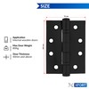 XFORT 4 Inch (100mm) Matt Black Ball Bearing Hinges, Steel