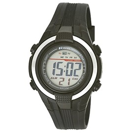 Ravel LCD Digital Water Resistant Sports Boy's Digital Watch with Black Dial Digital Display and Black Plastic Strap RDB-19