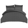 Pamposh Double Duvet Set Charcoal & Grey Doublesided Bedding Set