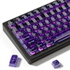 dagaladoo Purple Clear keycaps,Transparent keycaps 60 75 100 Percent,Jelly keycap