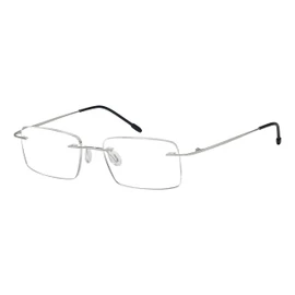 Eyekepper anteojos de lectura sin marco para hombres – anteojos de lectura rectangulares sin bordes, Plateado, +2.25