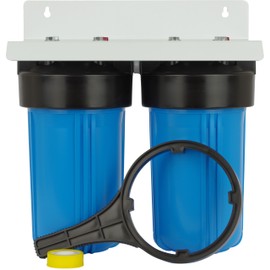 SpiroPure 2 Stage Water Filter Housing Twin 10" / 10x4.5/10 inch BB 2 Filter Housing