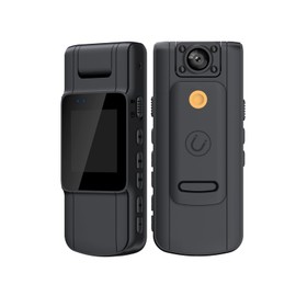 Body Camera Video Recorder, 1080P Portable Police Body Camera with Night Vision, Small Portable Camera with 180° Rotating Lens and Clip for Police Officers