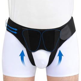 Faja para Hernia Inguinal Hombre, Ajustable Bilateral, Correa de Recuperación para Alivio del Dolor con Almohadillas de Compresión Extraíbles, Ligero y Transpirable para Hombres (XL)