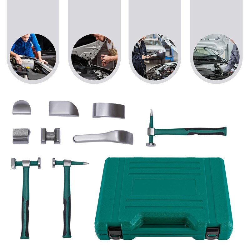 QUSKLISU Car Repair Tool, 9PCS Hand Car Auto Body Work
